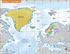 Nordic Countries Map thumb