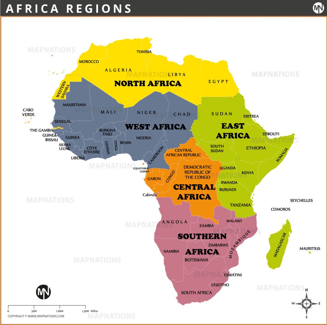 Africa Regions Map