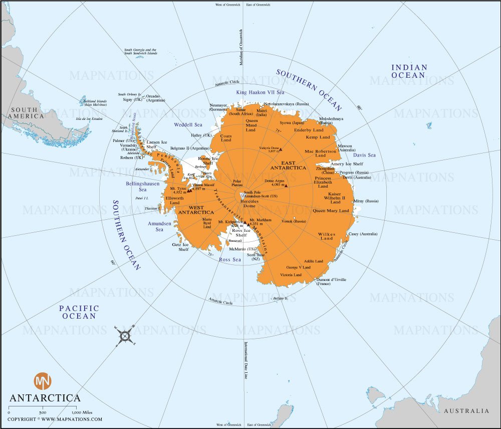 Antarctica Map