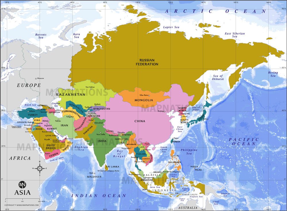 Map of Asia