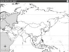 Outline Map of Asia