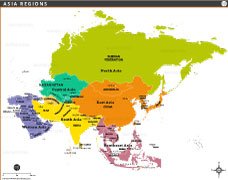 Asia Regions Map
