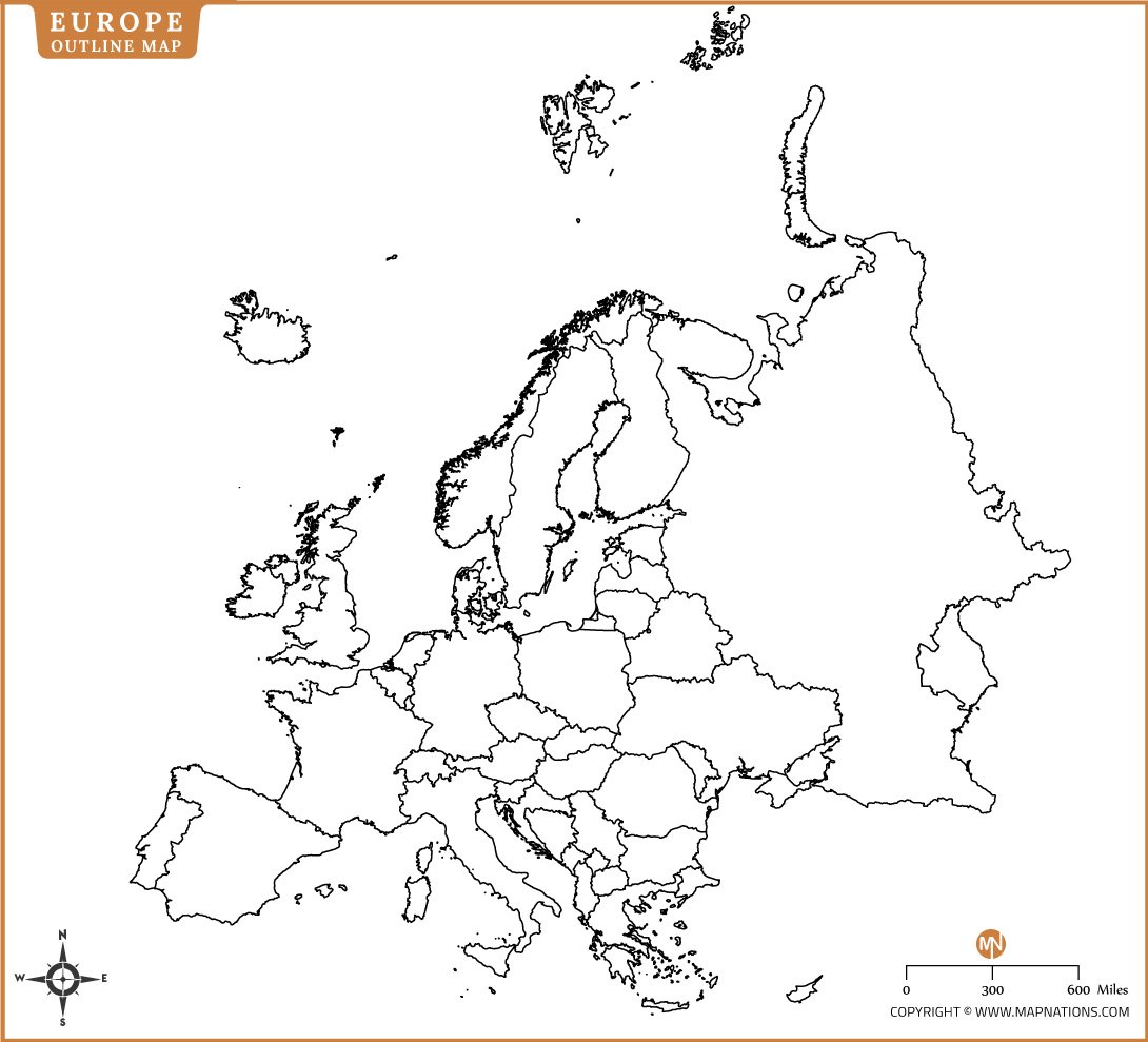 Europe Outline Map Europe Outline Map