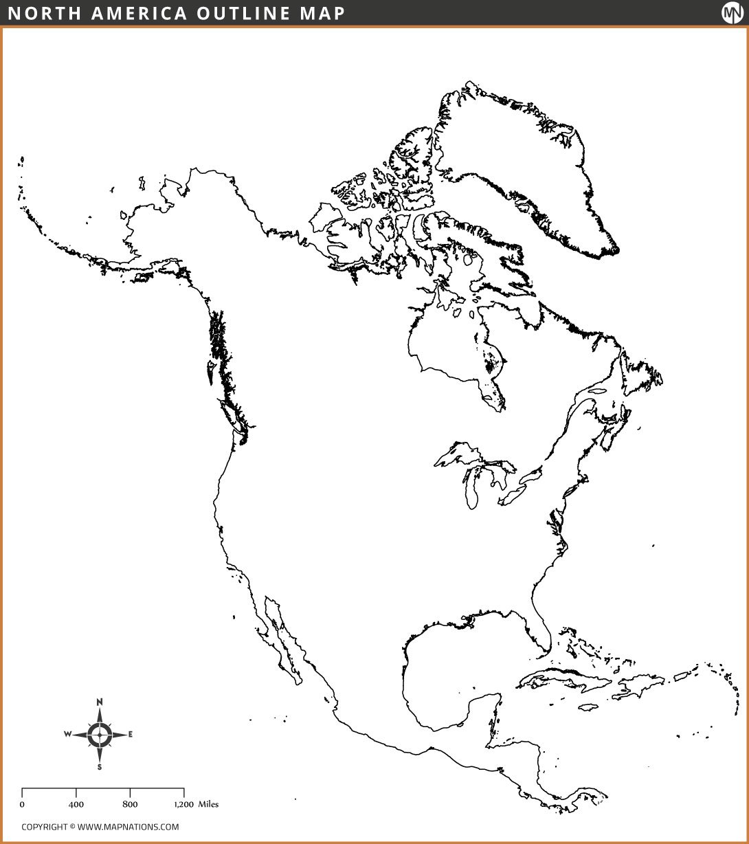 North America Outline Map north-america-outline-map
