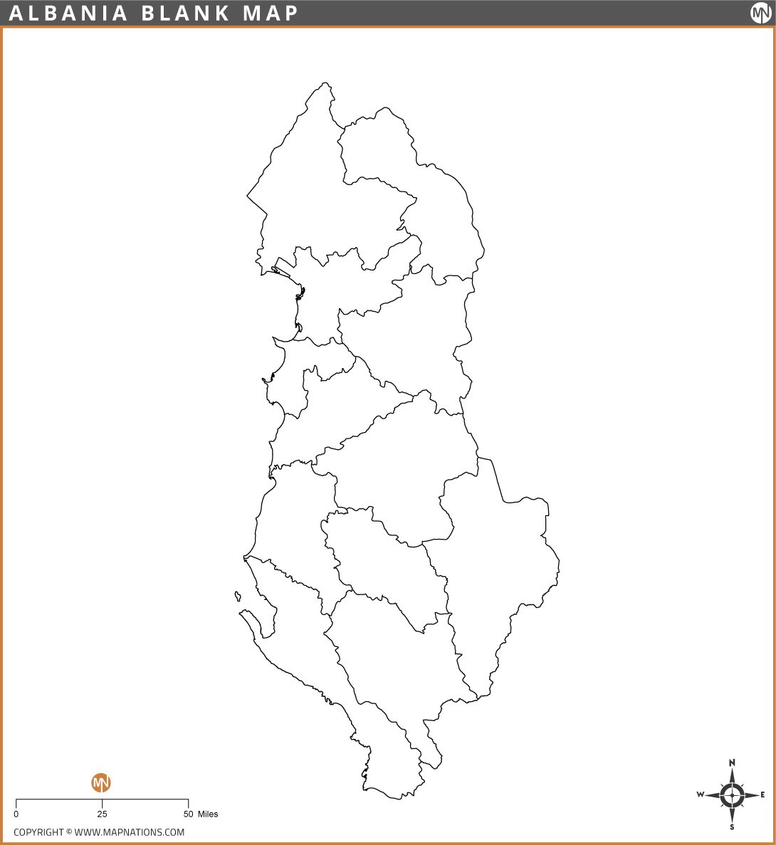 albania-blank-map