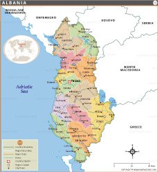 Map of Albania