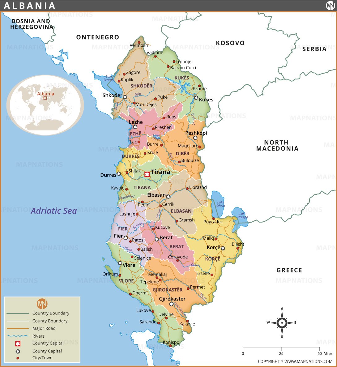 Albania Map