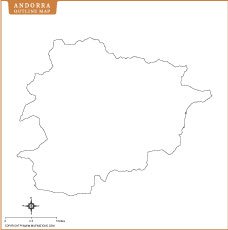 Andorra Outline Map
