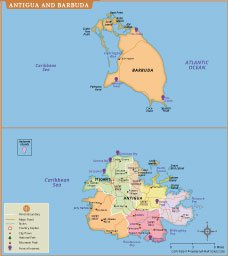 Map of antigua and barbuda