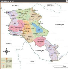 Map of armenia