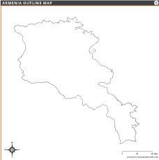 Armenia Outline Map