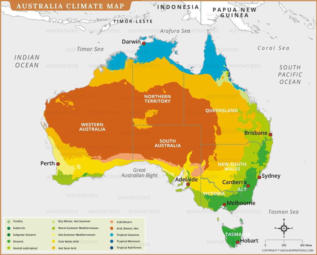Australia Climate Map