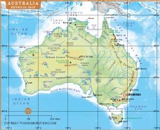 Australia Physical Map thumb