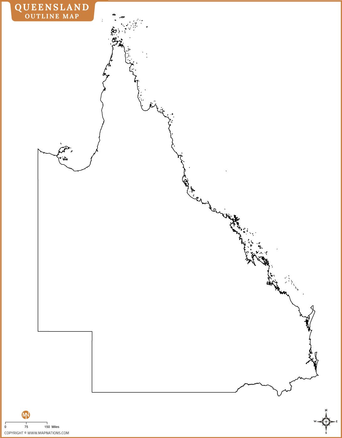 queensland-outline-map