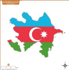 azerbaijan-flag-map