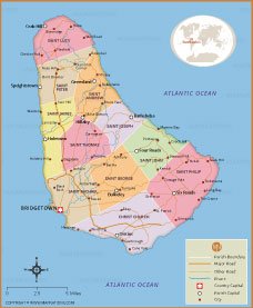 Map of barbados