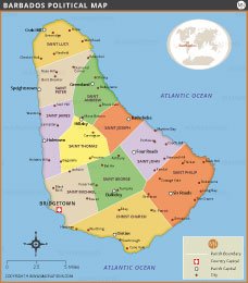 Barbados Political Map