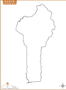 Benin Outline Map