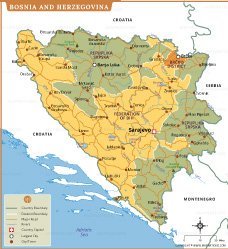 Map of bosnia-and-herzegovina