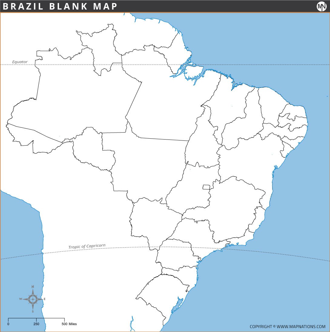 Brazil Blank Map