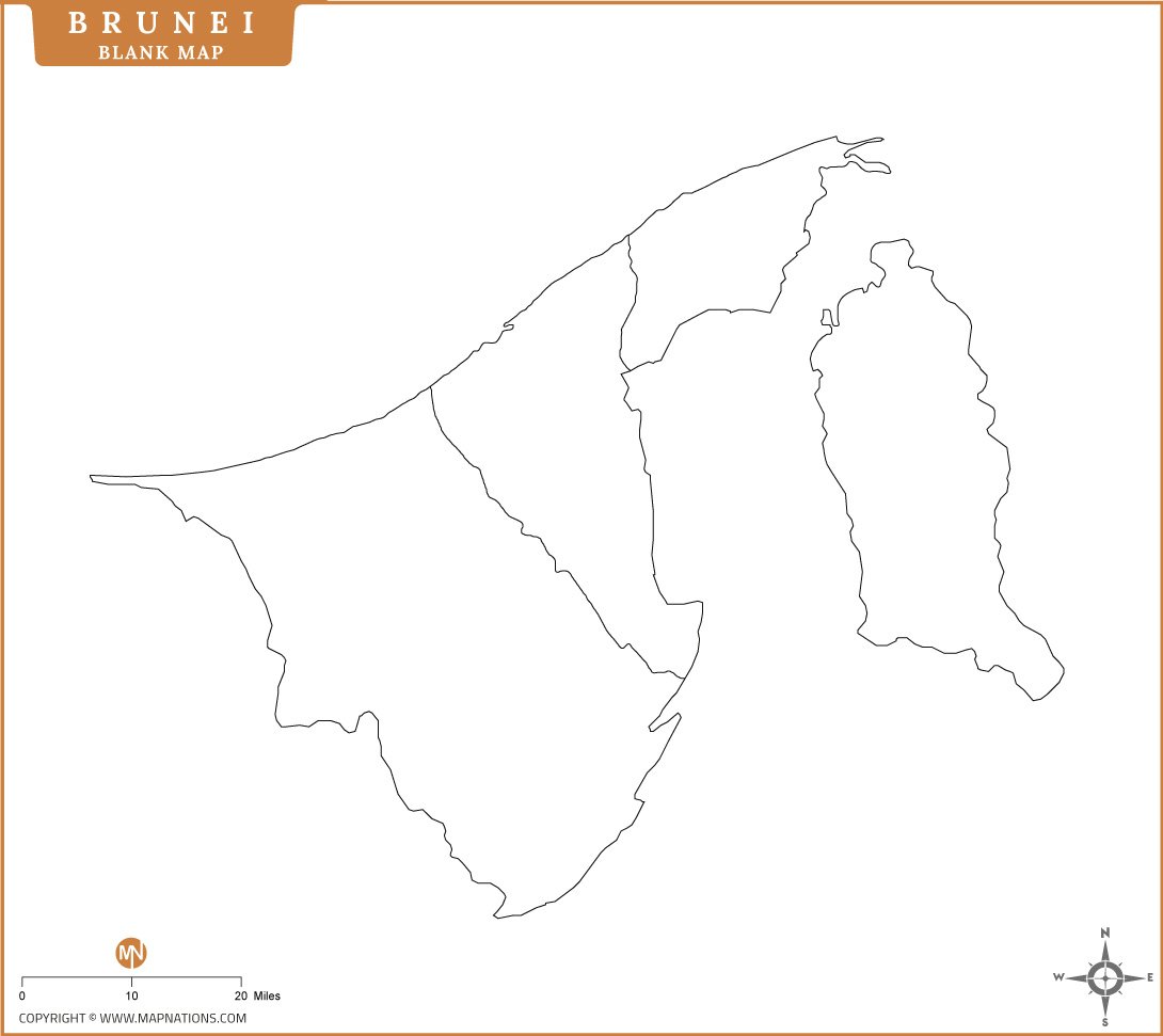 Blank Map of Brunei