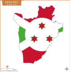 Burundi Flag Map Thumb