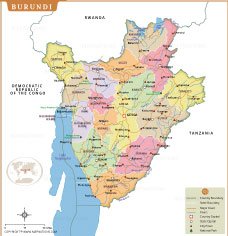 Map of burundi