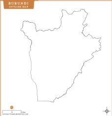 Burundi Outline Map