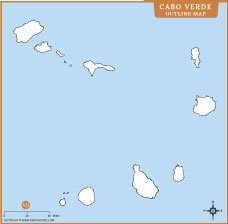 Cabo Verde Outline Map