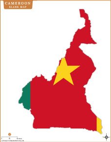 Cameroon Flag Map Thumb
