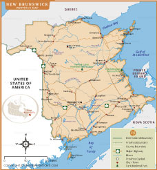 New Brunswick Province Map thumb