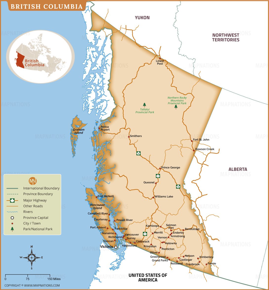 British Columbia Map british-columbia-map