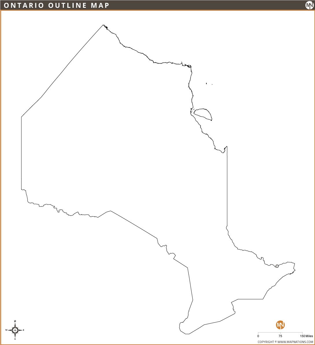 Ontario Outline Map ontario-outline-map