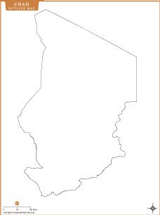 Chad Outline Map