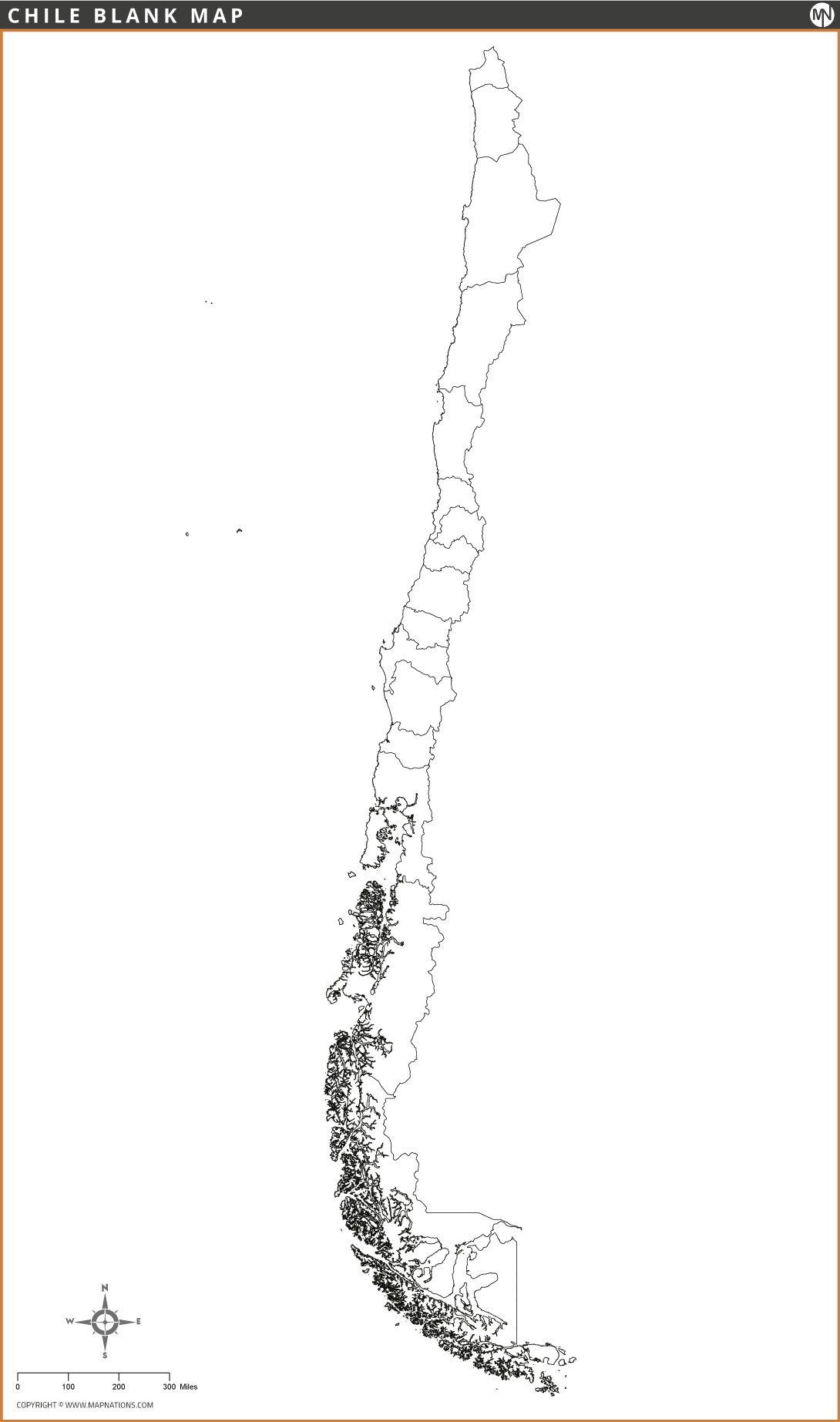 chile-blank-map