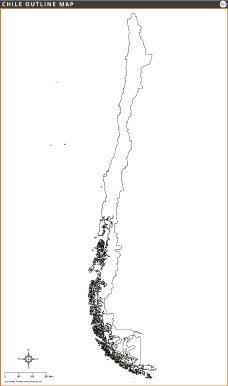 Chile Outline Map