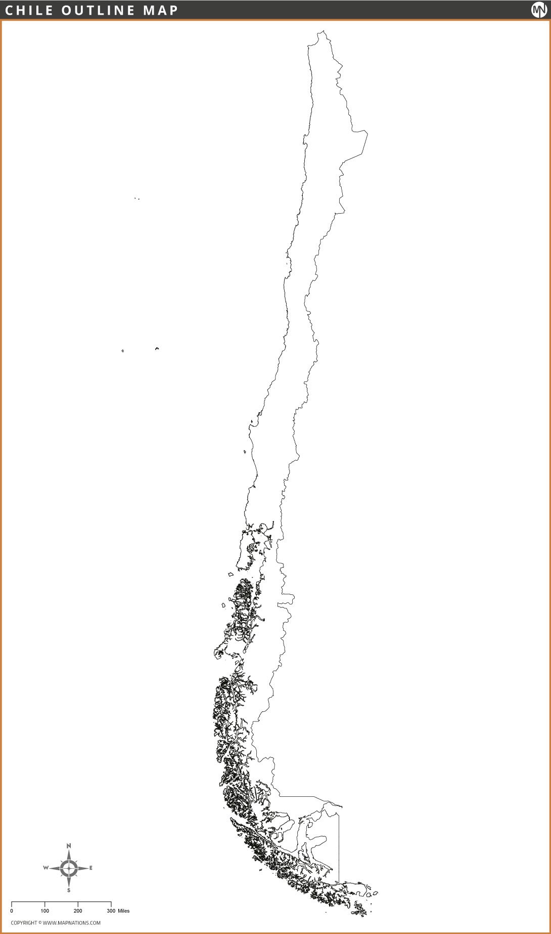 chile-outline-map