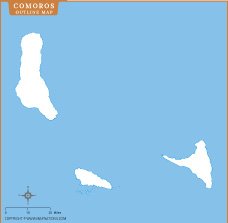 Comoros Outline Map