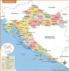 Map of croatia