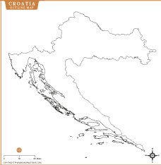 Croatia Outline Map