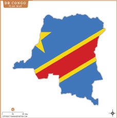 Democratic Republic of the Congo Flag Map Thumb