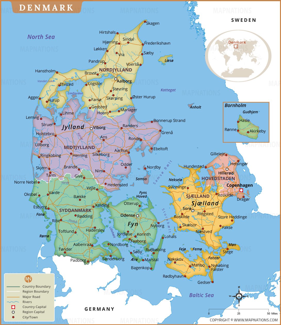 Denmark Map