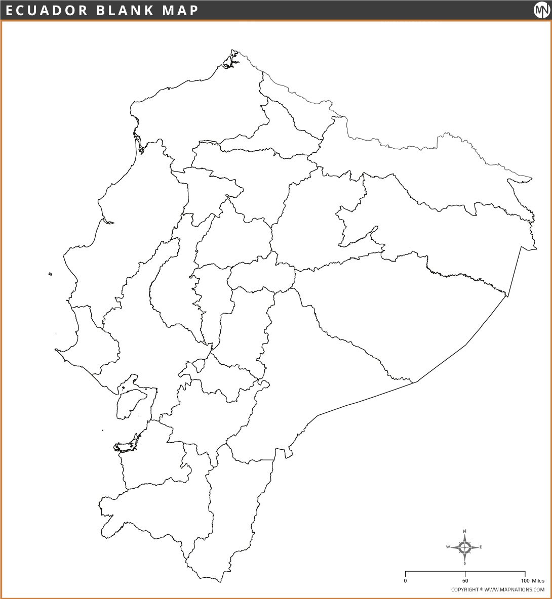 Blank Map of Ecuador