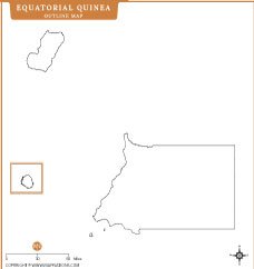 Equatorial Guinea Outline Map