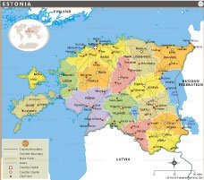 Map of Estonia