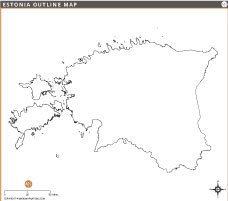 Estonia Outline Map
