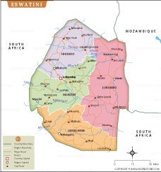 Map of eswatini