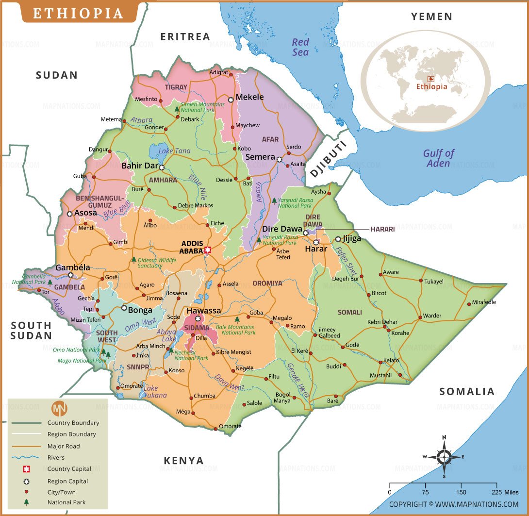 Map of Ethiopia