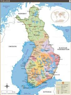 Map of Finland