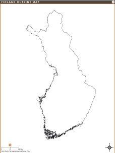 Finland Outline Map